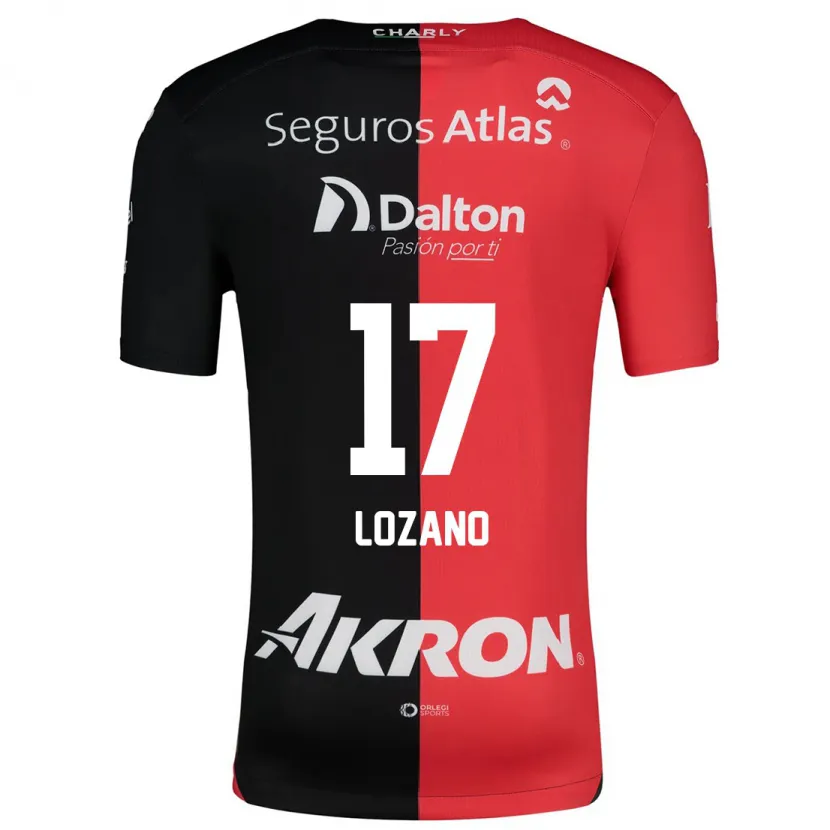Danxen Mænd José Lozano #17 Rød Sort Hjemmebane Spillertrøjer 2024/25 Trøje T-Shirt