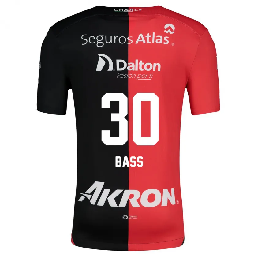 Danxen Mænd Abraham Bass #30 Rød Sort Hjemmebane Spillertrøjer 2024/25 Trøje T-Shirt