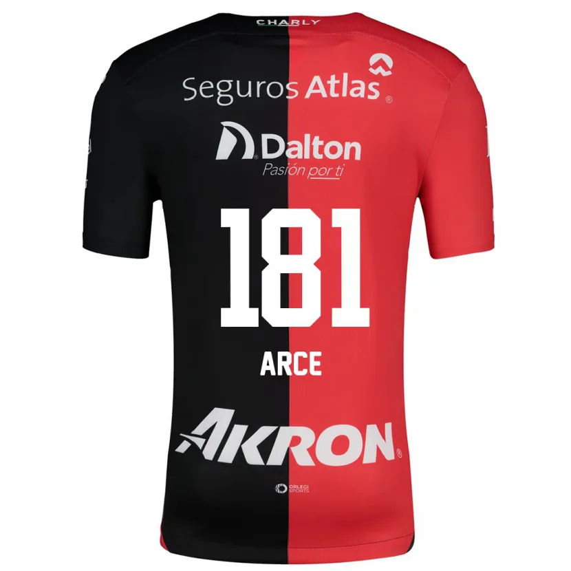 Danxen Mænd Edson Arce #181 Rød Sort Hjemmebane Spillertrøjer 2024/25 Trøje T-Shirt