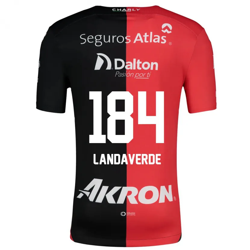 Danxen Mænd Antero Landaverde #184 Rød Sort Hjemmebane Spillertrøjer 2024/25 Trøje T-Shirt