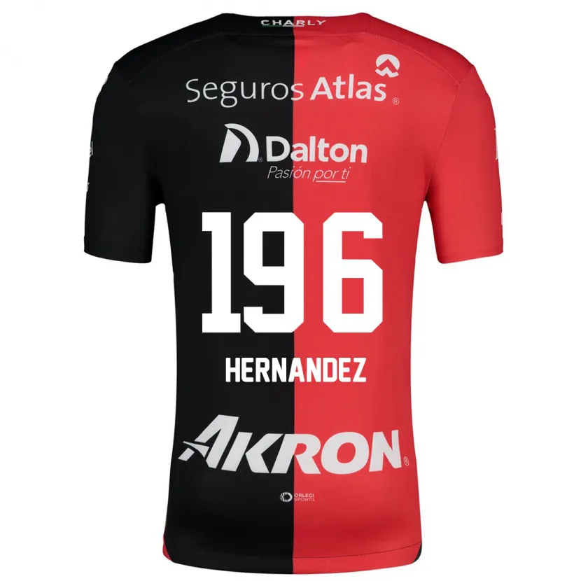 Danxen Mænd Miguel Hernández #196 Rød Sort Hjemmebane Spillertrøjer 2024/25 Trøje T-Shirt