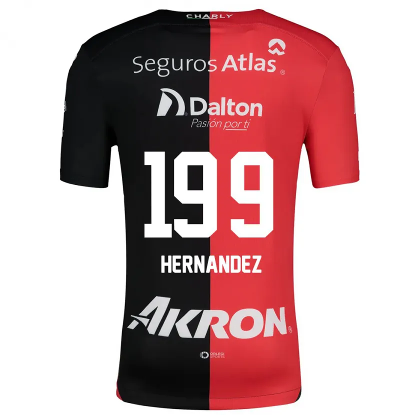 Danxen Mænd Sergio Hernández #199 Rød Sort Hjemmebane Spillertrøjer 2024/25 Trøje T-Shirt