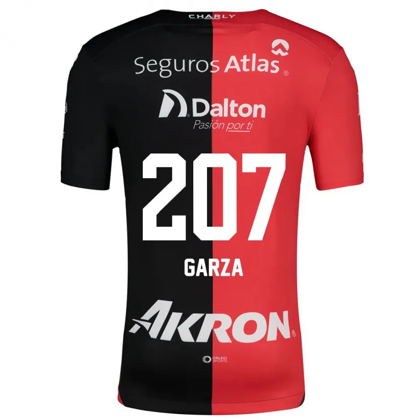Danxen Mænd Rodolfo Garza #207 Rød Sort Hjemmebane Spillertrøjer 2024/25 Trøje T-Shirt