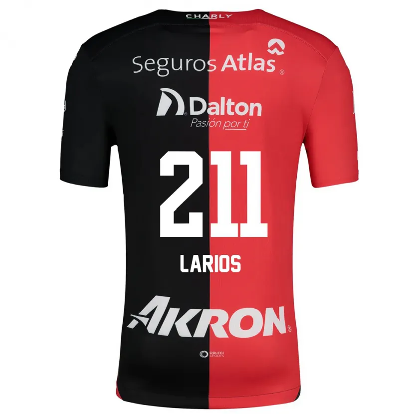 Danxen Mænd Israel Larios #211 Rød Sort Hjemmebane Spillertrøjer 2024/25 Trøje T-Shirt