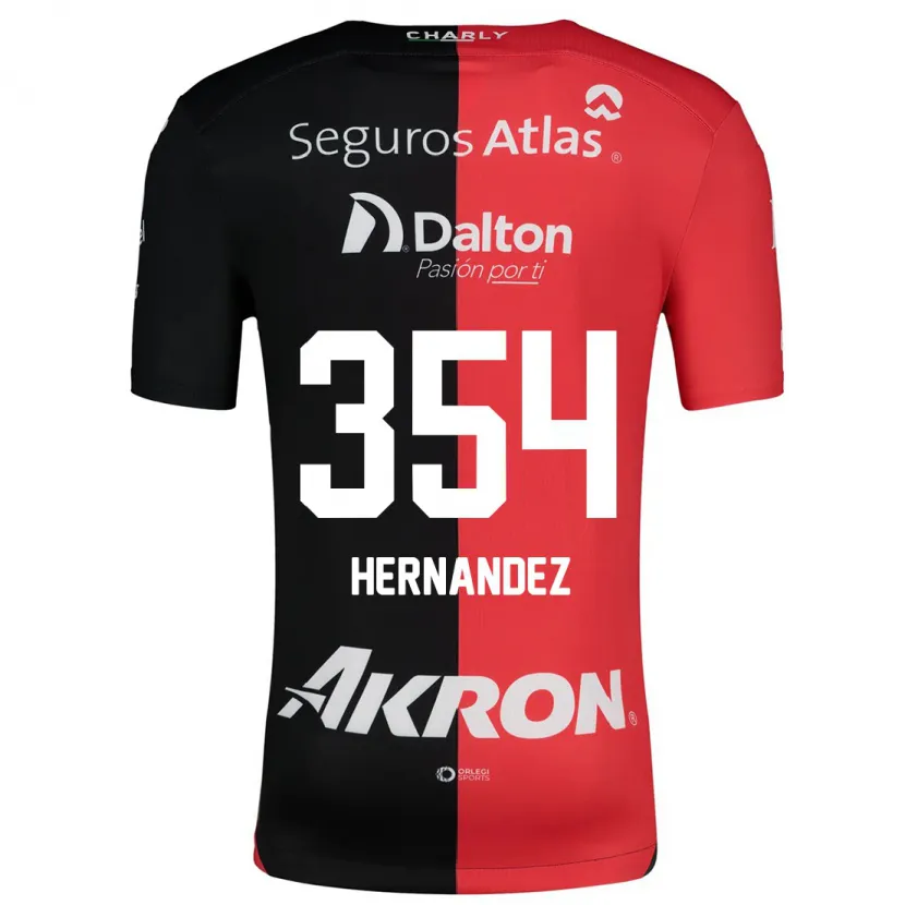 Danxen Mænd Daniel Hernández #354 Rød Sort Hjemmebane Spillertrøjer 2024/25 Trøje T-Shirt