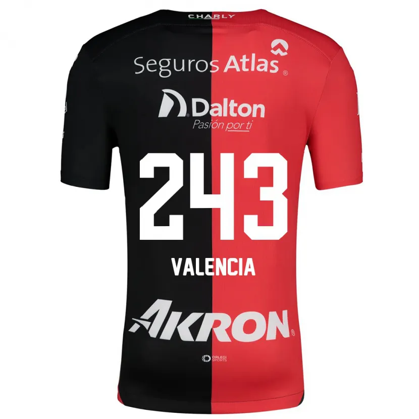 Danxen Mænd Luis Valencia #243 Rød Sort Hjemmebane Spillertrøjer 2024/25 Trøje T-Shirt