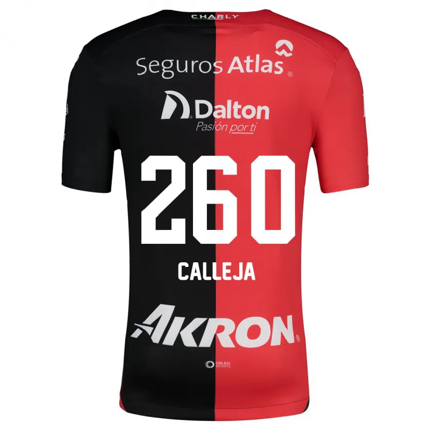 Danxen Mænd Diego Calleja #260 Rød Sort Hjemmebane Spillertrøjer 2024/25 Trøje T-Shirt