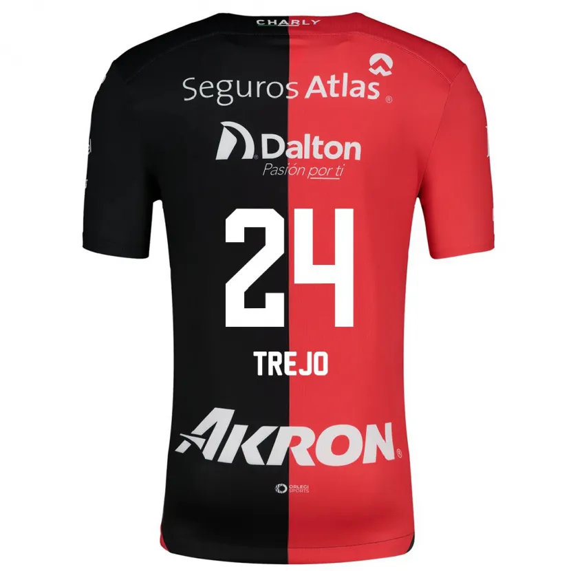 Danxen Mænd Christopher Trejo #24 Rød Sort Hjemmebane Spillertrøjer 2024/25 Trøje T-Shirt