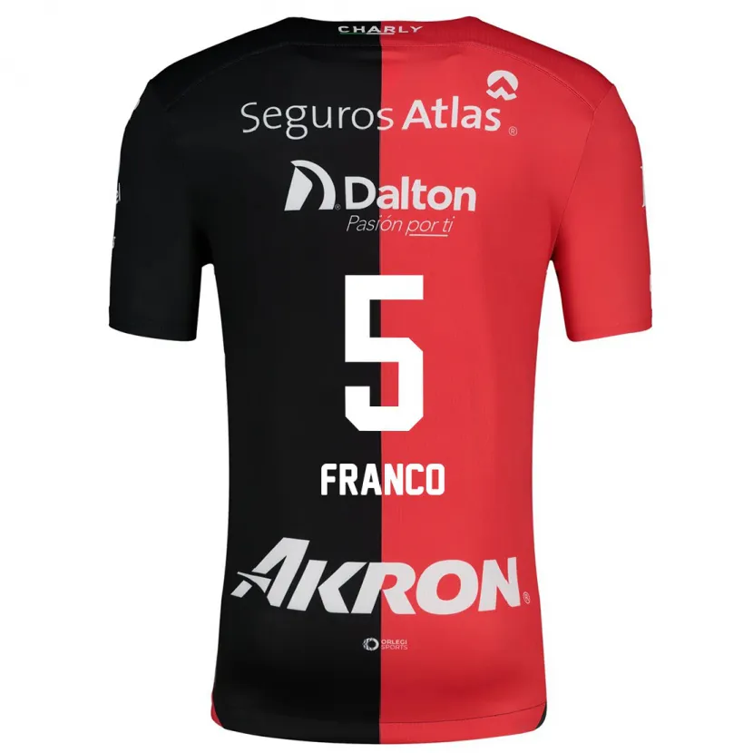 Danxen Mænd Alejandra Franco #5 Rød Sort Hjemmebane Spillertrøjer 2024/25 Trøje T-Shirt