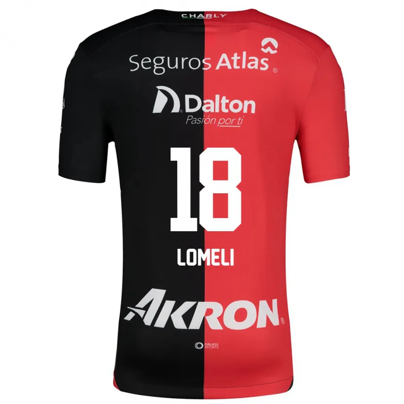 Danxen Mænd Alejandra Lomelí #18 Rød Sort Hjemmebane Spillertrøjer 2024/25 Trøje T-Shirt