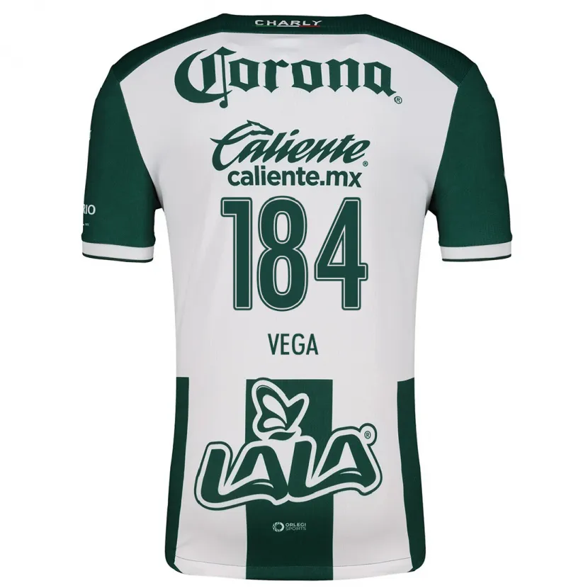 Danxen Mænd Luis Vega #184 Grøn Hvid Hjemmebane Spillertrøjer 2024/25 Trøje T-Shirt