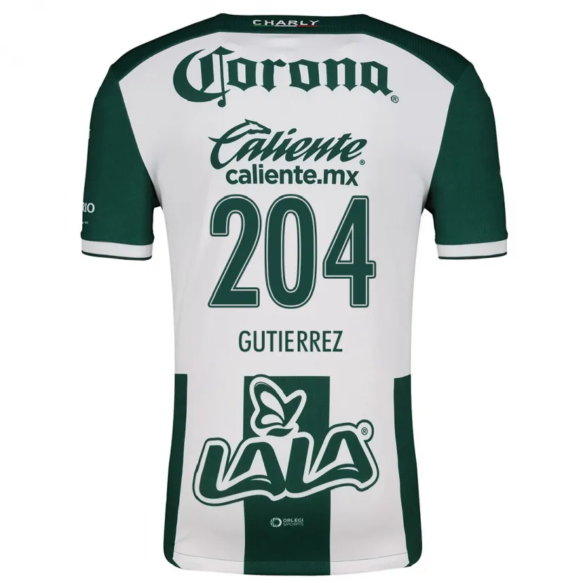 Danxen Mænd Gabriel Gutiérrez #204 Grøn Hvid Hjemmebane Spillertrøjer 2024/25 Trøje T-Shirt