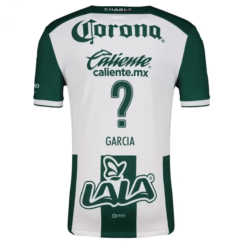 Danxen Mænd Kevin García #0 Grøn Hvid Hjemmebane Spillertrøjer 2024/25 Trøje T-Shirt