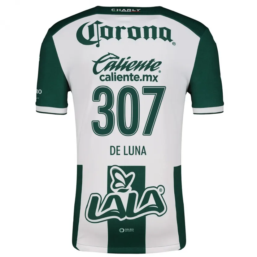 Danxen Mænd Eduardo De Luna #307 Grøn Hvid Hjemmebane Spillertrøjer 2024/25 Trøje T-Shirt