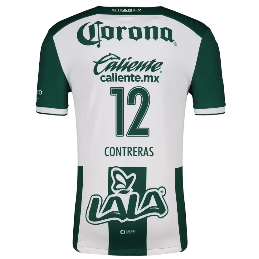 Danxen Mænd Karol Contreras #12 Grøn Hvid Hjemmebane Spillertrøjer 2024/25 Trøje T-Shirt