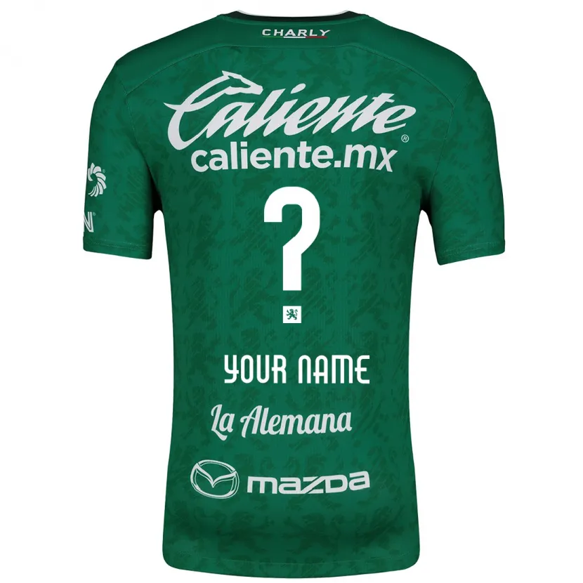 Danxen Mænd Dit Navn #0 Grøn Hvid Hjemmebane Spillertrøjer 2024/25 Trøje T-Shirt