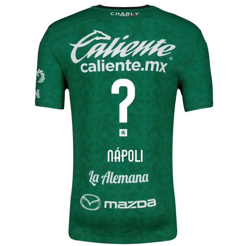 Danxen Mænd Gonzalo Nápoli #0 Grøn Hvid Hjemmebane Spillertrøjer 2024/25 Trøje T-Shirt