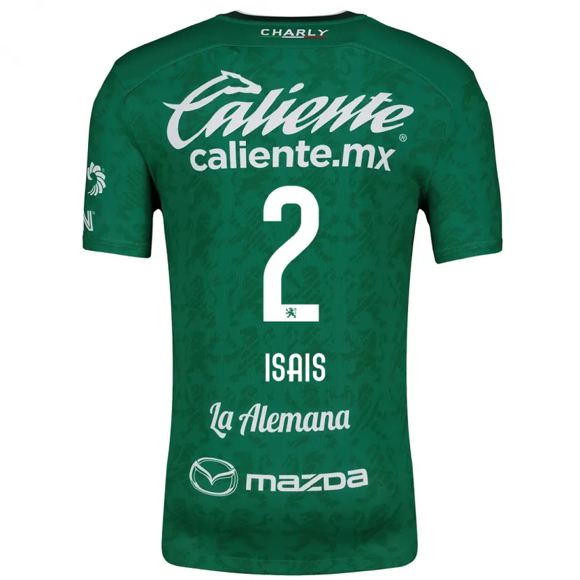 Danxen Mænd Mauricio Isaís #2 Grøn Hvid Hjemmebane Spillertrøjer 2024/25 Trøje T-Shirt