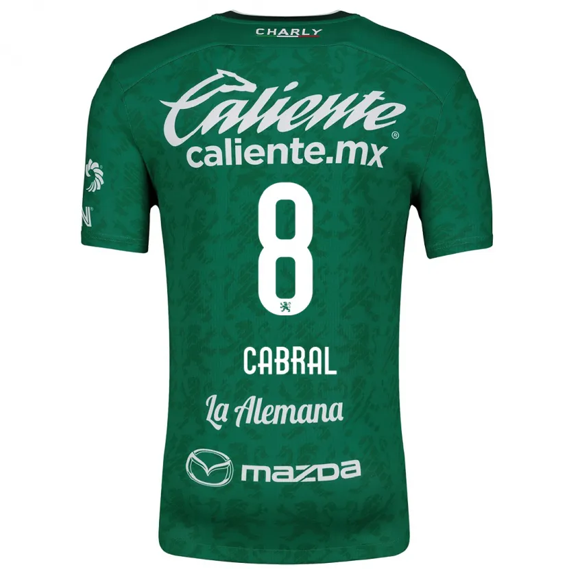 Danxen Mænd Luciano Cabral #8 Grøn Hvid Hjemmebane Spillertrøjer 2024/25 Trøje T-Shirt