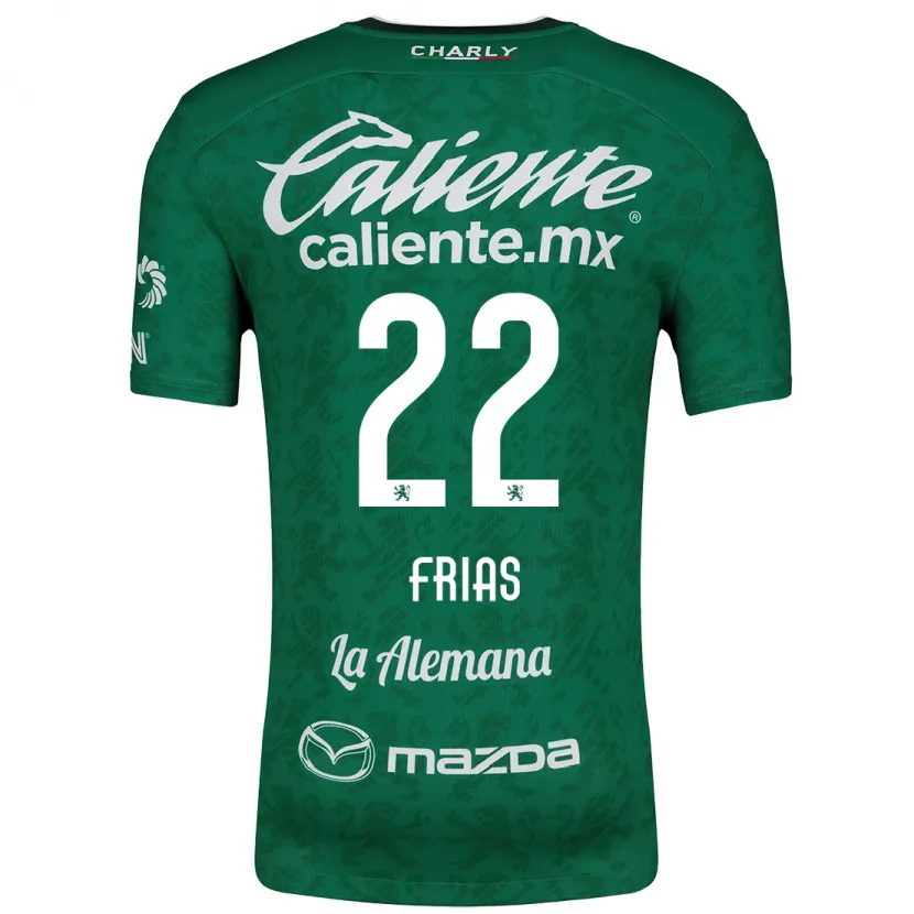 Danxen Mænd Adonis Frías #22 Grøn Hvid Hjemmebane Spillertrøjer 2024/25 Trøje T-Shirt
