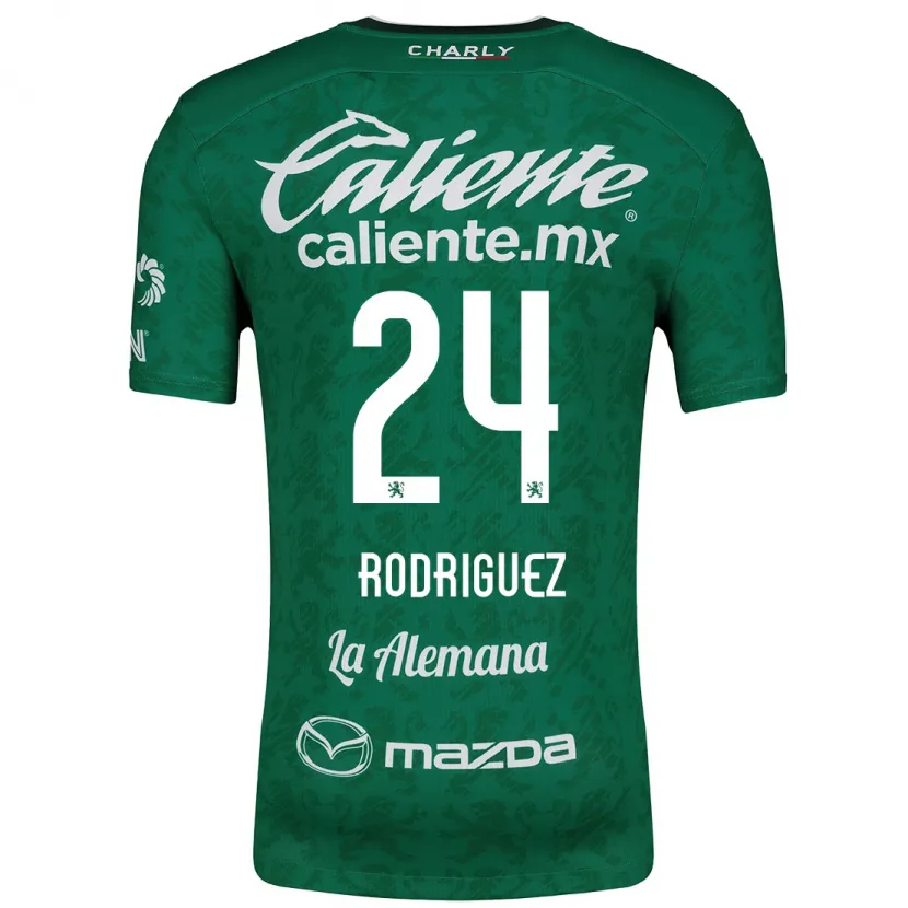Danxen Mænd Osvaldo Rodríguez #24 Grøn Hvid Hjemmebane Spillertrøjer 2024/25 Trøje T-Shirt