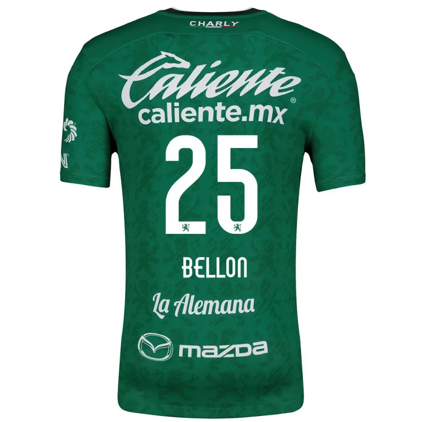 Danxen Mænd Paul Bellón #25 Grøn Hvid Hjemmebane Spillertrøjer 2024/25 Trøje T-Shirt