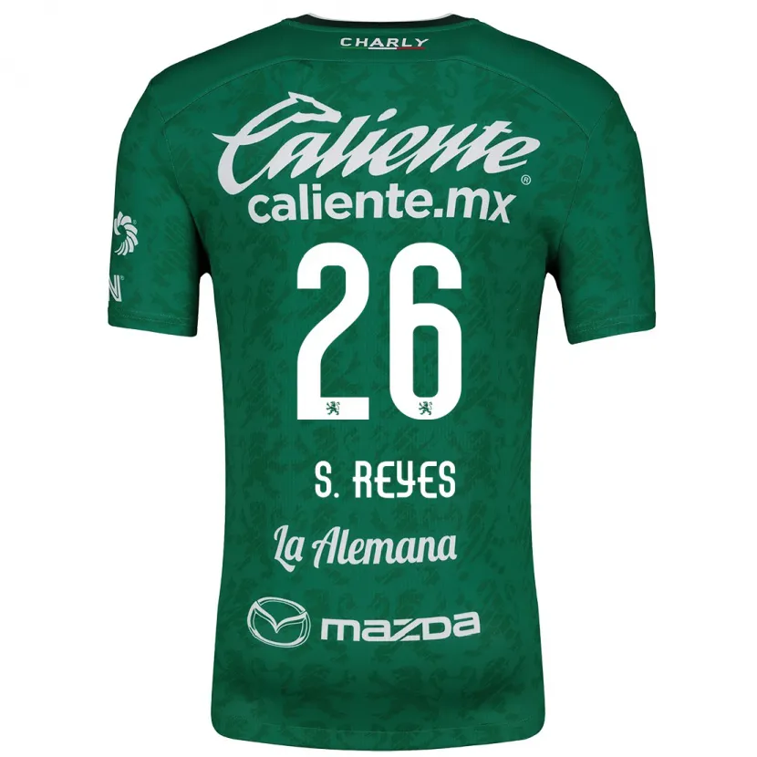 Danxen Mænd Salvador Reyes #26 Grøn Hvid Hjemmebane Spillertrøjer 2024/25 Trøje T-Shirt