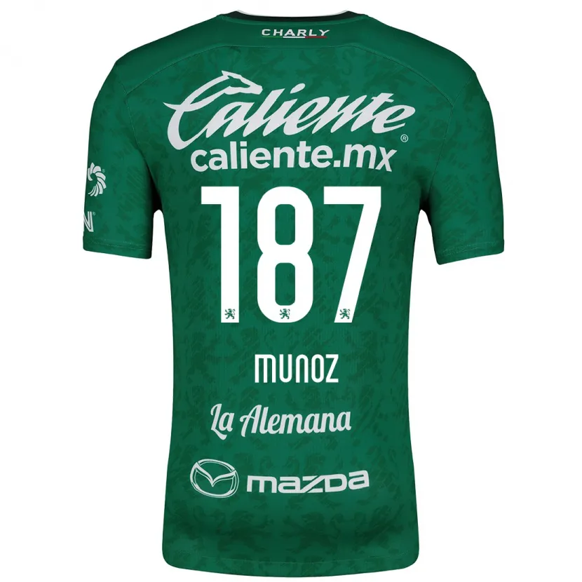 Danxen Mænd Diego Muñoz #187 Grøn Hvid Hjemmebane Spillertrøjer 2024/25 Trøje T-Shirt