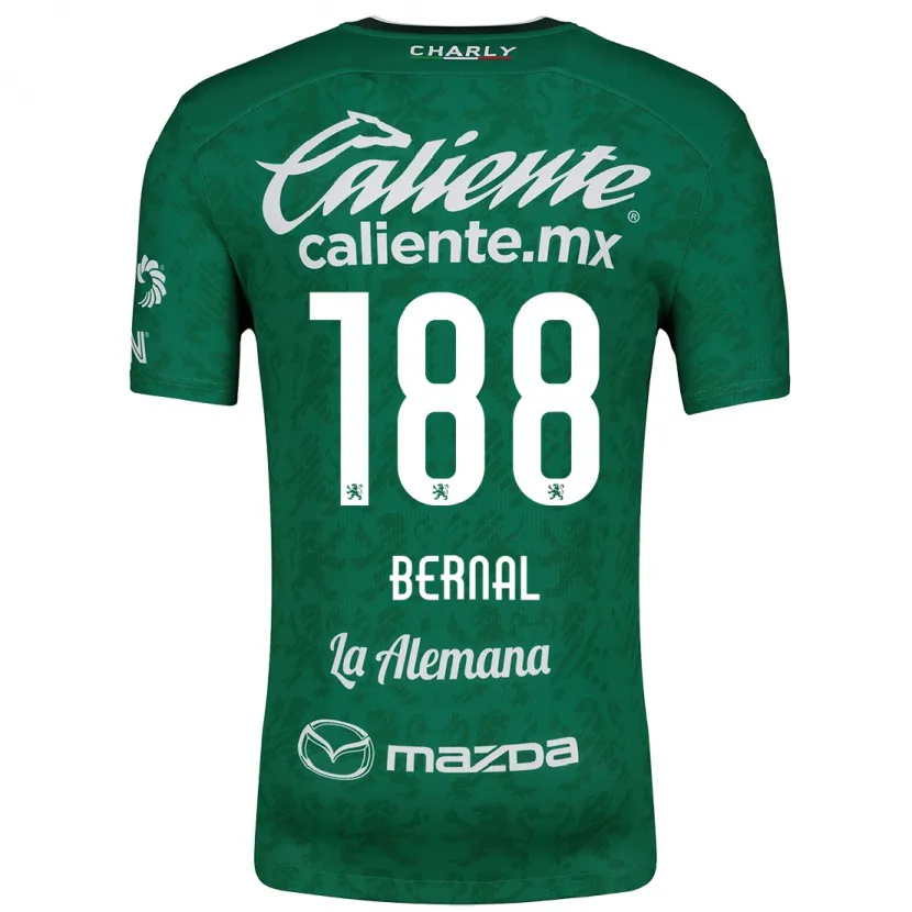 Danxen Mænd Juan Bernal #188 Grøn Hvid Hjemmebane Spillertrøjer 2024/25 Trøje T-Shirt