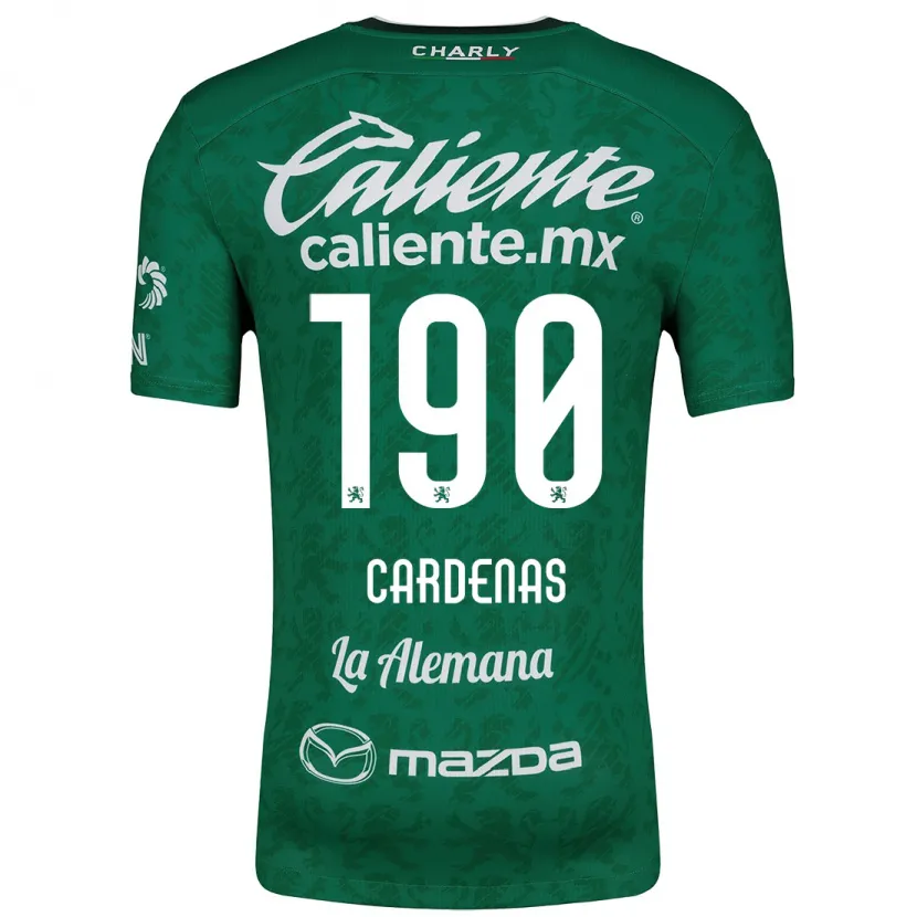 Danxen Mænd Emilio Cárdenas #190 Grøn Hvid Hjemmebane Spillertrøjer 2024/25 Trøje T-Shirt