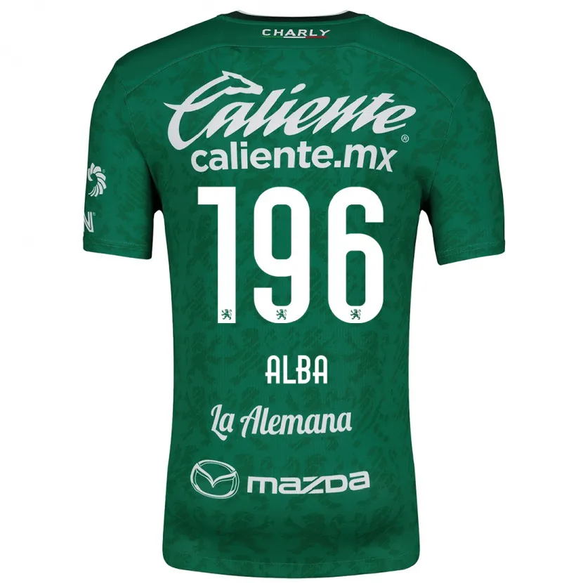 Danxen Mænd Óscar Alba #196 Grøn Hvid Hjemmebane Spillertrøjer 2024/25 Trøje T-Shirt