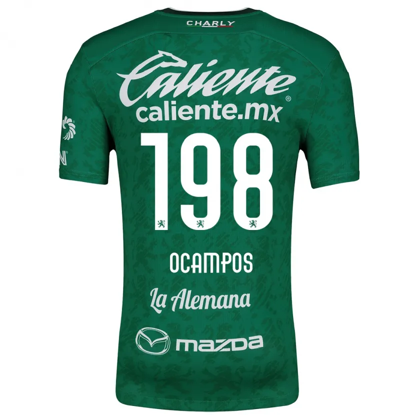 Danxen Mænd Omar Ocampos #198 Grøn Hvid Hjemmebane Spillertrøjer 2024/25 Trøje T-Shirt