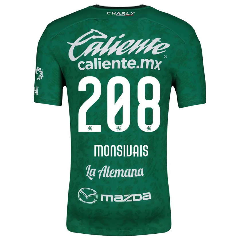 Danxen Mænd Daniel Monsivaís #208 Grøn Hvid Hjemmebane Spillertrøjer 2024/25 Trøje T-Shirt