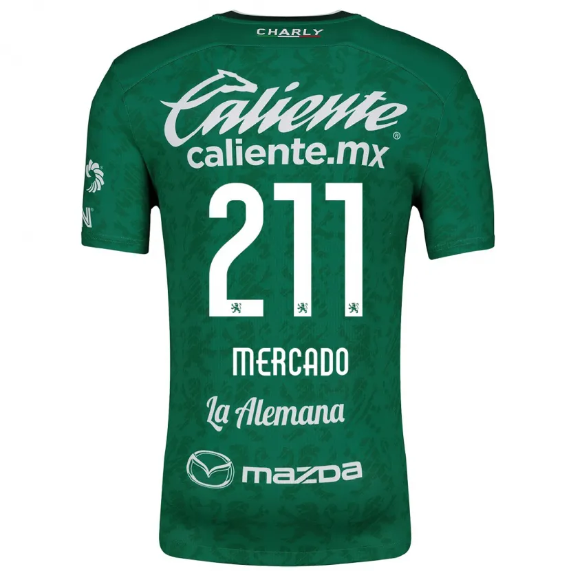 Danxen Mænd Diego Mercado #211 Grøn Hvid Hjemmebane Spillertrøjer 2024/25 Trøje T-Shirt