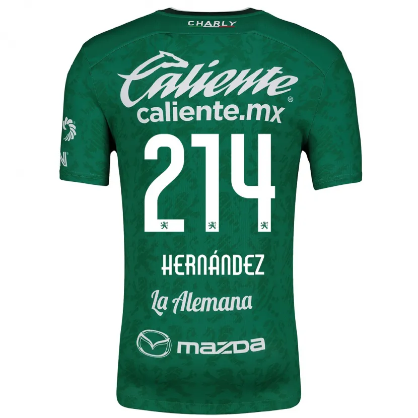 Danxen Mænd Iván Hernández #214 Grøn Hvid Hjemmebane Spillertrøjer 2024/25 Trøje T-Shirt