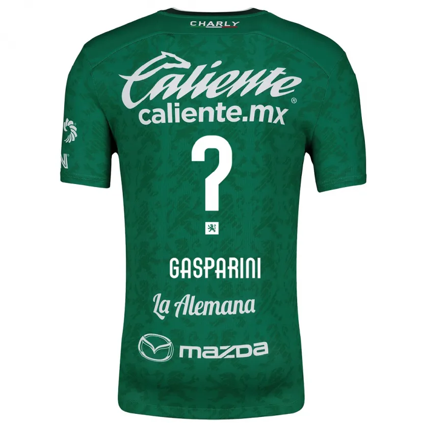 Danxen Mænd Joaquín Gasparini #0 Grøn Hvid Hjemmebane Spillertrøjer 2024/25 Trøje T-Shirt