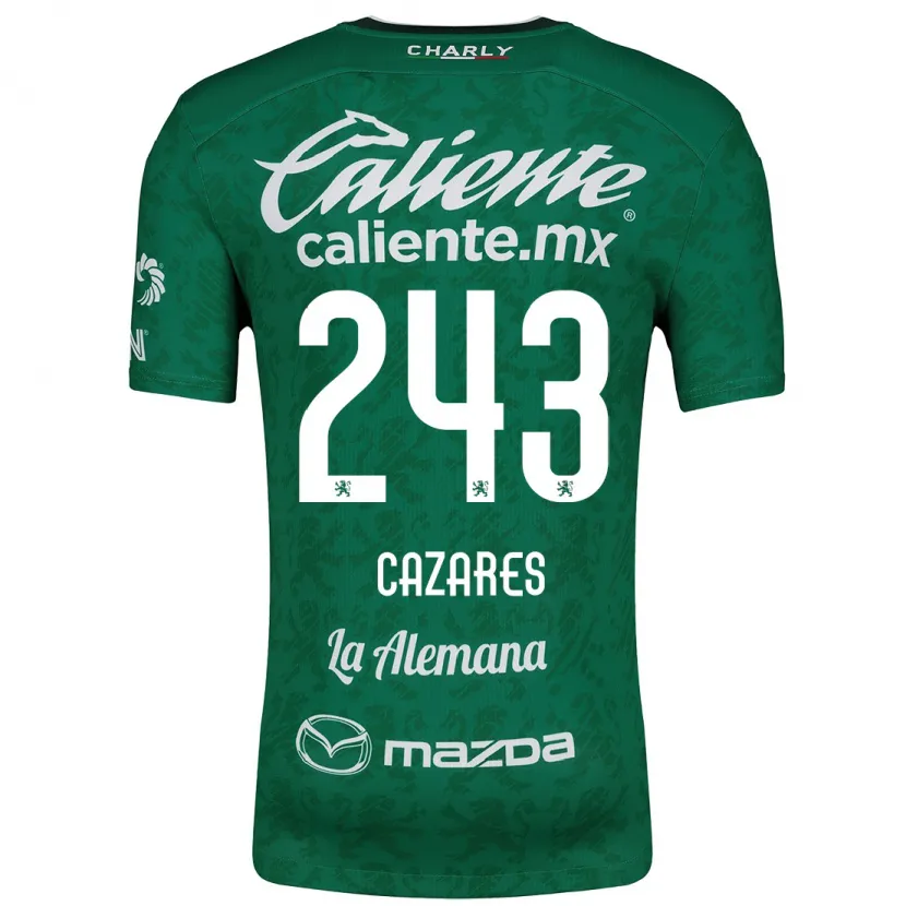 Danxen Mænd Juan Cázares #243 Grøn Hvid Hjemmebane Spillertrøjer 2024/25 Trøje T-Shirt