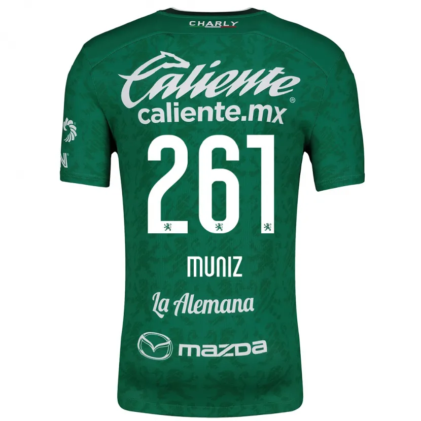 Danxen Mænd César Muñiz #261 Grøn Hvid Hjemmebane Spillertrøjer 2024/25 Trøje T-Shirt