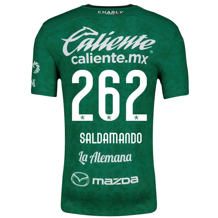 Danxen Mænd José Saldamando #262 Grøn Hvid Hjemmebane Spillertrøjer 2024/25 Trøje T-Shirt