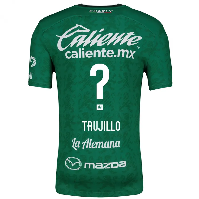 Danxen Mænd Diego Trujillo #0 Grøn Hvid Hjemmebane Spillertrøjer 2024/25 Trøje T-Shirt