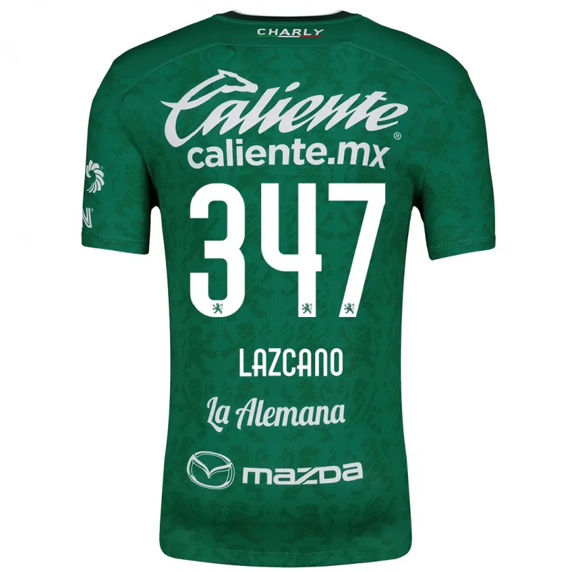 Danxen Mænd Evan Lazcano #347 Grøn Hvid Hjemmebane Spillertrøjer 2024/25 Trøje T-Shirt