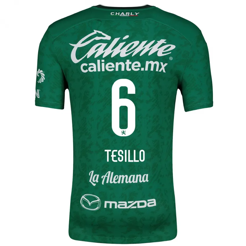 Danxen Mænd William Tesillo #6 Grøn Hvid Hjemmebane Spillertrøjer 2024/25 Trøje T-Shirt