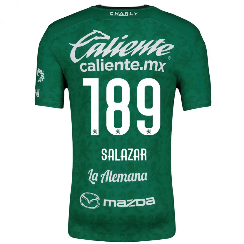 Danxen Mænd José Salazar #189 Grøn Hvid Hjemmebane Spillertrøjer 2024/25 Trøje T-Shirt