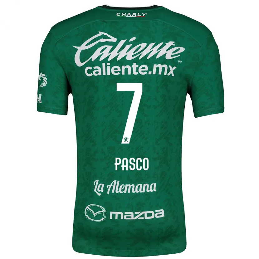 Danxen Mænd Madeleine Pasco #7 Grøn Hvid Hjemmebane Spillertrøjer 2024/25 Trøje T-Shirt