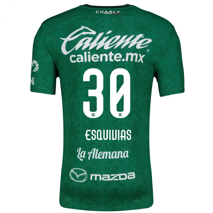 Danxen Mænd Isabela Esquivias #30 Grøn Hvid Hjemmebane Spillertrøjer 2024/25 Trøje T-Shirt