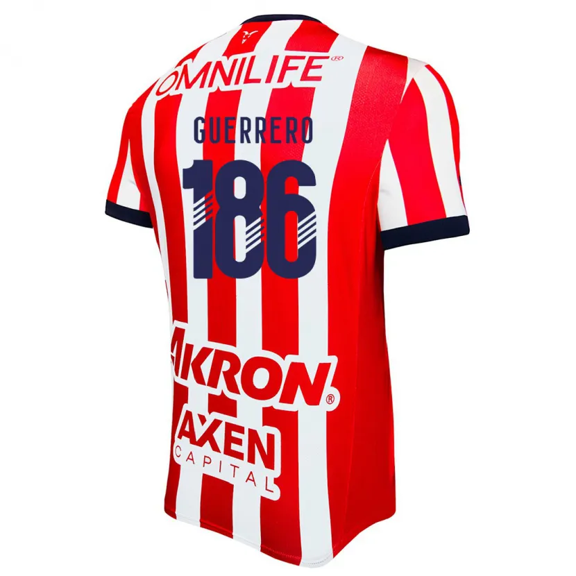 Danxen Mænd Javier Guerrero #186 Rød Hvid Blå Hjemmebane Spillertrøjer 2024/25 Trøje T-Shirt