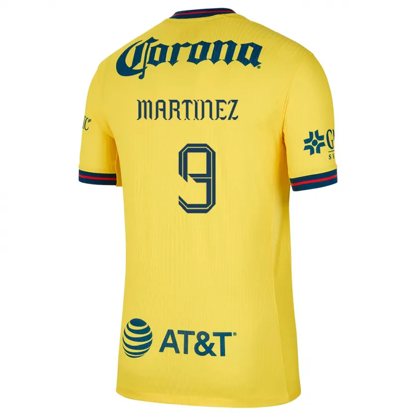 Danxen Mænd Katty Martinez #9 Gul Blå Hjemmebane Spillertrøjer 2024/25 Trøje T-Shirt