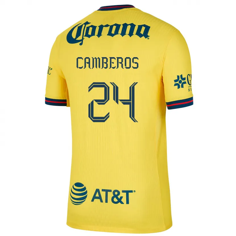 Danxen Mænd Scarlett Camberos #24 Gul Blå Hjemmebane Spillertrøjer 2024/25 Trøje T-Shirt