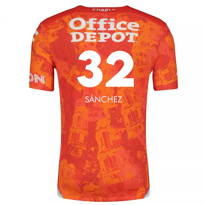 Danxen Mænd Carlos Sánchez #32 Orange Hvid Udebane Spillertrøjer 2024/25 Trøje T-Shirt