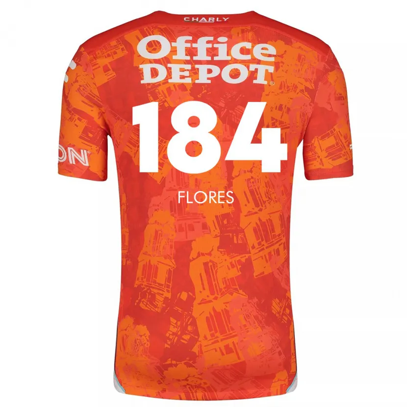 Danxen Mænd Jason Flores #184 Orange Hvid Udebane Spillertrøjer 2024/25 Trøje T-Shirt